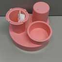 Car Seat Snack Tray: Travel Tray for Kids Carseat Cup Holder with Food Trays, Stroller Snacks Plate for Toddlers, Kid Road Trip Essentials, Pink