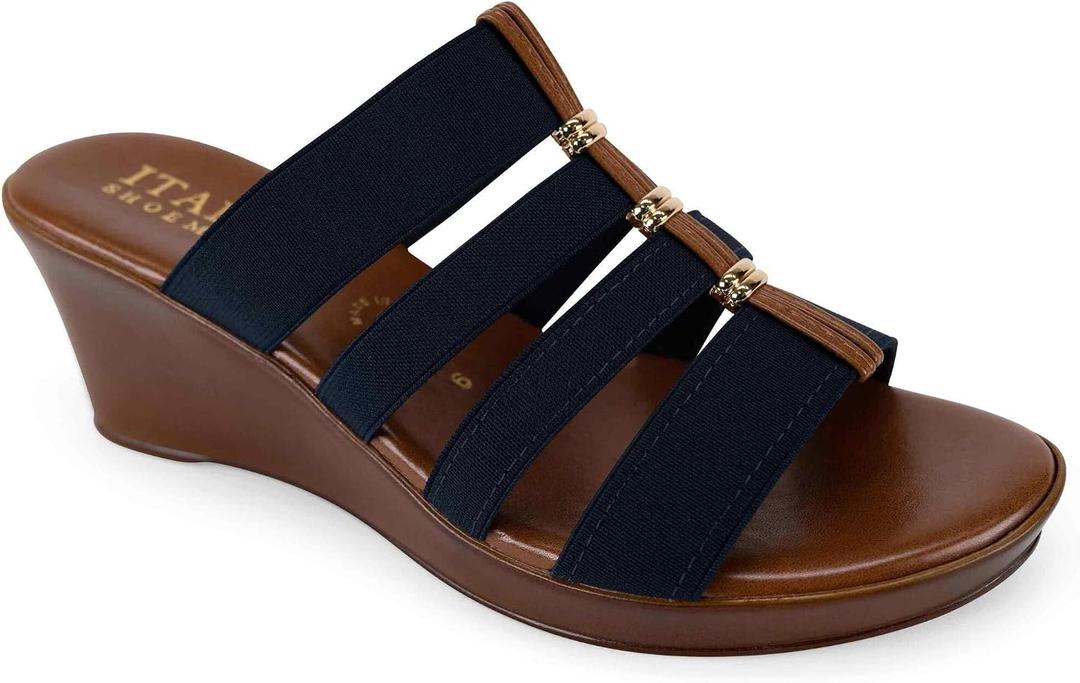 ITALIAN Shoemakers Clover - Wedge Sandal Navy, 9
