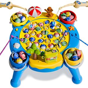 Fishing Games for Kids,Magnetic Fishing Table Toys for Boys 3 4 5 Year Old, Game for Toddlers Kids Boys Girls Ages 3-5 4-8, Travel Party Toys with Sound, Christmas Birthday Gift for Boys Kids