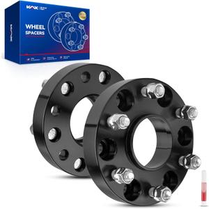 KAX 6x5.5 Wheel Spacers,1.25 inch 6 Lug Hub Centric Wheel Spacers fit for Silverado 1500, 1500, Sierra 1500, Tahoe, K1500, Silverado 1500 LTD, Suburban with M14x1.5 Studs 78.1mm Hub Bore,2Pcs (black)