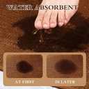 chakme Bathroom Rugs Mat 36x24, Ultra Thin Non Slip Bath Mat Large Quick Dry Absorbent Bath Mat for Bathroom Floor, (Rust, 36"x24")