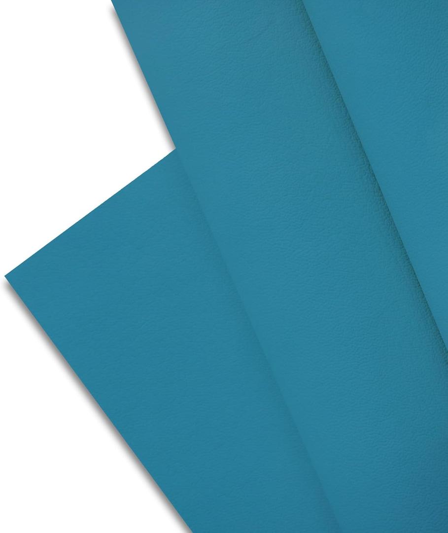 Majestic Giftware PVC Faux Leather Fabric 6 Yard (CFE11-54X216)| Teal Synthetic Vinyl Faux Leather Sheets by The Yard for DIY Crafts, Upholstery | Waterproof & Easy to Clean - 54" X 216" (E11-teal)