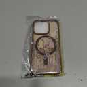 DOMAVER for iPhone 17 Pro Case, Magnetic Phone Case iPhone 17 Pro [Compatible with MagSafe] Slim Fit Flowers Floral Design Shockproof Protective Bumper Women Men Girls Boys Cover- Brown