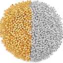 1200Pcs 4mm Round Beads Spacer Beads Smooth Loose Ball Beads for DIY Bracelet Jewelry Making Craft, Silver & Gold
