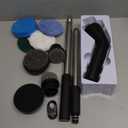 Leebein Electric Spin Scrubber, Cordless Cleaning Brush for Bathroom Shower Tub, IPX7 Waterproof Power Scrubber with 7 Brush Heads, Extendable Long Handle and 2 Speeds Scrubber for Bathtub Floor (Black)