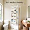 3-Pack Small Over the Door Hanging Organizer, 6 Clear Pockets and 6 Mesh Pockets, 11.8 Wide for Narrow Cabinet Doors, French Doors in the Bathroom, Closet, RV