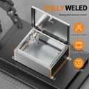 Stainless Steel Enclosure, IP65 Waterproof Electrical Box for Indoor and Outdoor Projects, Includes Mounting Plate and Wall Bracket 450350200mm (18"14"8")