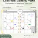 2026 Planner, Hardcover Leather Weekly and Monthly Planner, January 2026 - December 2026, Spiral Yearly Agenda Organizer Book 2026 with Tabs, Daily Calendar Planners for School Work Home, A4 (8.5" x 11"), White