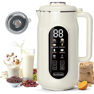 10in1 Nut Milk Maker Machine, 42oz Automatic Nut Milk Maker with LED Touch Screen, SelfCleaning, 12H Delay Start, Keep Warm, Automatic for Soy/Oat/Almond Milk, Juice,Coconut,Plant Base & Boil Water