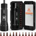 13Pcs Preset Torque Screwdriver with S2 Bits, 1/4 Drive Torque Wrench Screwdriver Set for Maintenance, Tools, Bike Repairing and Mounting, Inch Pound Torque Range 10-70 In-lb