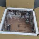 11" Rustic Farmhouse Flush Mount Ceiling Light, 2-Light Metal Fixture with Deer & Bear Design, Square Vintage Industrial Metal Cage Light Perfect for Kitchen, Foyer, Bedroom (Bronze)