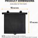 EcoNour Car Side Window Sun Shade (2 Pack) | Retractable Roller Sunshade for Kids | Baby Car Window Shades for UV and Sun Glare Protection | Baby Travel Accessories (15"x17")