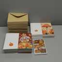 Tenceur 240 Sets Thanksgiving Cards with Envelopes Set Turkey Maple Leaf Happy Thanksgiving Greeting Card Bulk Happy Holiday Postcards for Fall Season Gift Autumn Party Favors, 24 Designs
