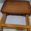 URFORESTIC Portable Shower Bench-Bamboo Folding Shower Stool Seat Chair Fully Assembled-Hold Up to 500 LBS, Large