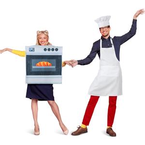 HooLing 2Pcs Couples Halloween Costumes for Adults Couples Outfits Costume Apparel Accessories for Halloween Cosplay Dress up