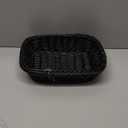 G.E.T. WB-1508-BK Rectangular Polyweave Bread Roll Serving Basket, 11.5" x 8.5", Black