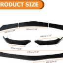5-Section Universal Front Bumper Lip Spoiler, Carbon Fiber Look ABS Splitter for Sedan Coupe Hatchback, 56-72 Inch Adjustable Body Kit