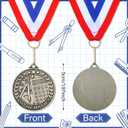 Quelay 100 Pcs 2'' Award Medals Bulk Gold Winner Medals with Neck Ribbons Metal Trophy Award Prize Gift for Tournaments, Competitions, Party, Kids and Adults
