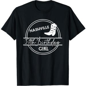 Funny Birthday Gifts For Men Women
Nashville 50th Birthday Crew & Nashville 50th Birthday Girl T-Shirt. Color: Black Size:3XL