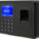 Time Clock, Fingerprint Attendance Machine with Software 2.4 Inch 1000 User Capacity Name Display Biometric Fingerprint Machine 100240v for Business and Office