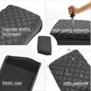 LUWU for 2022 2023 2024 2025 Volkswagen Taos Center Console Cover 2024 2025 Taos S/SE/SEL Accessories Armrest Cover Armrest Console Cover Soft Leather (Grid Black)