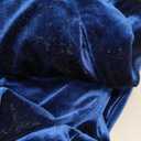 BLENCOT Sleeveless Velvet Jumpsuits For Women V Neck Spaghetti Straps Wide Leg Long Pants Dressy Rompers Winter Overalls Blue, Small