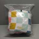 Feelyou Multicolored Checkered Retro 7 Piece Bedding Set Kids Boys Geometric Vintage Comforter Set with Sheets Twin Size Green Yellow Colorful Bed in a Bag Modern Simple Groovy Aesthetic Room Decor