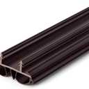 Pushglossy 1 Pc 36" Double Bubble Kerf Door Sweep 1-3/4" Wide Vinyl Weatherstrip Seal for Exterior Doors, Energy Efficient Draft Stopper, Easy Slide in Installation, Blocks Dust/insects/noise (Brown)