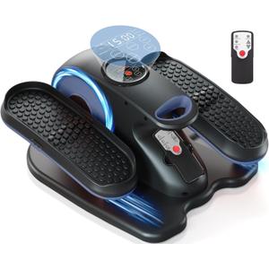 Under Desk Elliptical Machine, Ellipse Exerciser as Seen on TV for Seniors with Remote Control & 12 Adjustable Speeds, Elliptical Machine for Home (Blue)