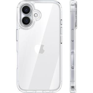 TORRAS Crystal Clear for iPhone 16 Case, [Anti-Yellowing][Military-Grade Protection], Slim Transparent Anti-Scratch Back, Soft Bumper, Non-Slip Protective Phone Cover, Clear 6.1"