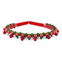 2 x LUX ACCESSORIES Red Green Silver Tone Christmas Holiday Bells Fashion Headband