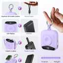 Portable Charger, 10000mAh 22.5W Fast Charging Power Bank with Built-in Cables, Travel Essentials Battery Pack with LED Display for iPhone, Portable iWatch Charger for 11/10/9/8/7/6/5/SE/Ultra Purple
