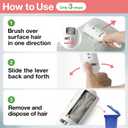 Necoichi Purrfection Neat & Easy Cat Hair Pet Hair Remover, Textured microfibers Trap Fur & lint Fast, Made in Japan