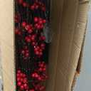 25 Inch Artificial Red Berry Stems Branches,Faux Berries Fake Flower for Christmas Year DIY Floral Art Plant Home Office Party Decoration,4 Pack