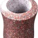 Granite Memorial Cemetery Vase for Grave Decoration,10" Height Headstone Flower Holder with Drain Hole