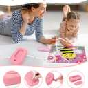 Electric Diamond Art Painting Pen, Epainter Vacuum Diamond Painting Pen Accessories, Wax-Free Precision Adsorption, Strong Suction for 2.5D/5D/AB Drills, Ergonomic Design Adult/Kid Friendly (Pink)