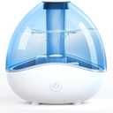 Ultrasonic Cool Mist Humidifier, Quiet Air Humidifier for Bedroom, Office 1.5L Removable Tank, Night Light, Auto Shut Off Blue(Blue)