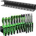 Screwdrivers Pliers Holder Wall Mount, Heavy Duty Metal Utility Storage Rack for Pliers Small Tools, Screw Driver Organizer Suitable Garages Homes Workshops Sheds (23 holes 1PC)