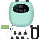 Electric Paddle Board Pump, Rechargeable 20PSI SUP Pump, Dual-Stage Inflation and Deflation Sup Air Pump, Portable Electric Pump for Kayaks, Wind Wings, SUPs (Green)