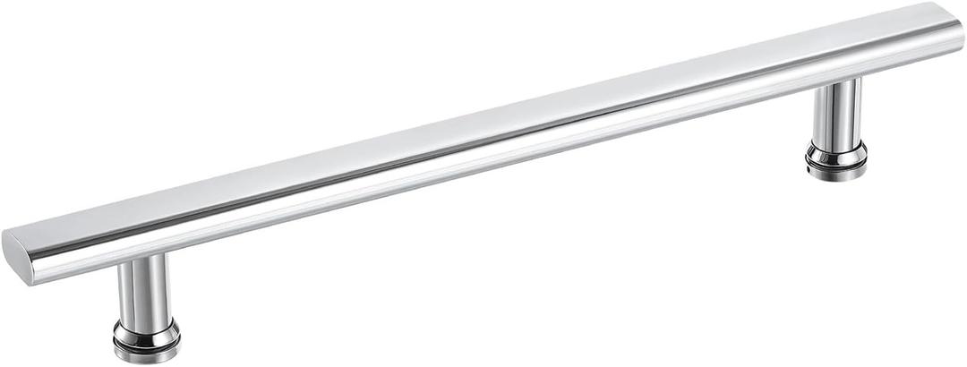 uxcell 1 Pcs Shower Door Handle, 300mm Hole Center Shower Glass Door Pull Towel Bar 304 Stainless Steel Door Knob, Silver