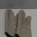 ARCLIBER Oven Mitts 1 Pair of Quilted Lining,Heat Resistant Kitchen Gloves,Classic Flame Oven Mitt Set,Grey 13 Inches (Gray)