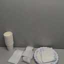 Sieral 102 Blue Scalloped Bow Party Supplies Coquette Cute Party Supplies Bachelorette Tableware Set Bow Paper Plates Napkins Cups for Girl Boy Baby Shower Wedding Birthday Decoration