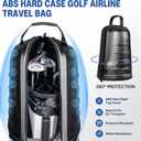 Golf Travel Bag for Airlines, Hard Case Top, TSA Lock, 1680D Oxford Fabric