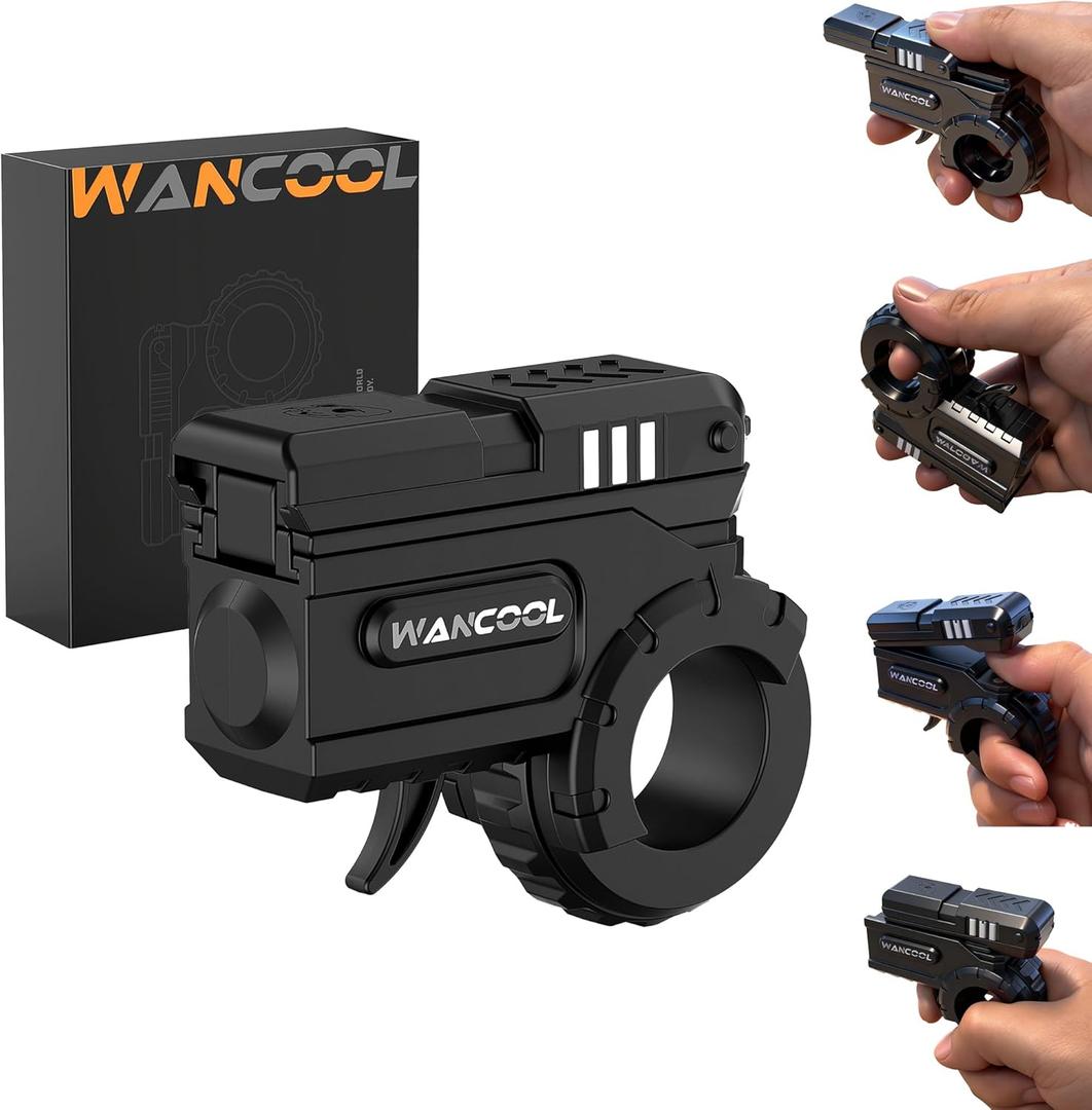 Decompression Fidget Toy for Adults & Boys, ASMR 3D-Print Stress Relief Toy Press Push Rotation Simulation Toy with Multiple Playing Ways Gift for Husband & Man, (Black)