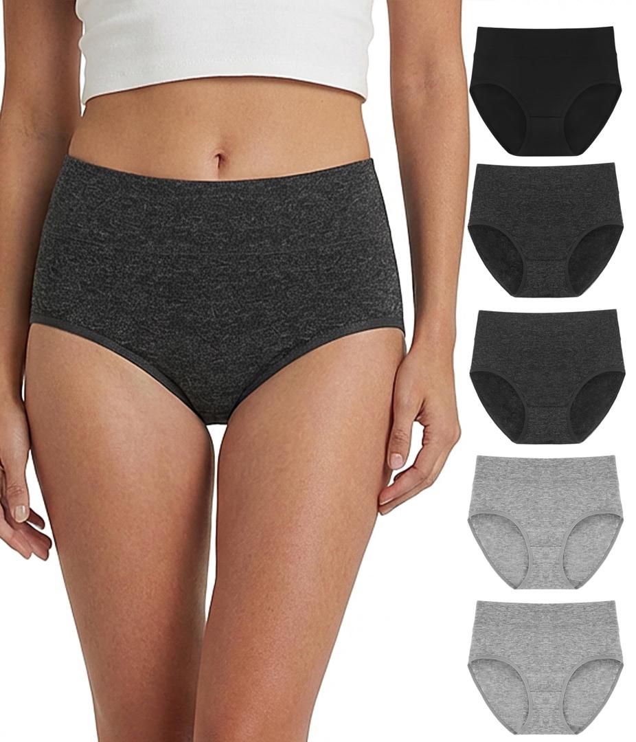 BEENIUBEE Merino Wool Womens Underwear,Breathable Wool High Waisted Underwear,Moisture Wicking Wooly Panties for Ladie 5 Pack (US, Alpha, Large, Regular, Regular, Multicolor03)
