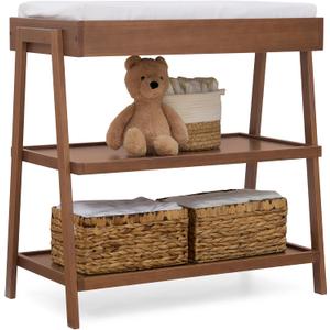 Delta Children Scout Changing Table, Chestnut, 35.25"W x 18.75"D x 34.7"H
