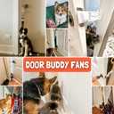 Door Buddy Door Prop for Cats - Easiest Cat Door Latch Holder to Keep Interior Door Open for Pets - Dog Proof Cat Feeding Station & Litter Box - Strong & Portable Door Stopper & Pet Gate Alternative
