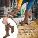 Jiuguva Pirate Boots Men Medieval Renaissance Boots Halloween Costume Caribbean Leather Long Shoes Women Riding Cosplay (13.5-14.5 Women/12-13 Men, Tan)