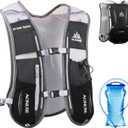 TRIWONDER Hydration Running Vest 5L Lightweight Water Pack for Men Women Hydration Backpack for Trail Race, Hiking, Cycling, Climbing, Camping, Jogging, Marathon (01 Black 5L - with 1.5L Water Bladder)