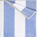 GABAO Large Beach Towel Oversized - 70x35 Inch Cotton Thick Quick Dry Absorbent Soft Plush Striped for Adults Women Men Swimming Pool Travel Towels (Blue)